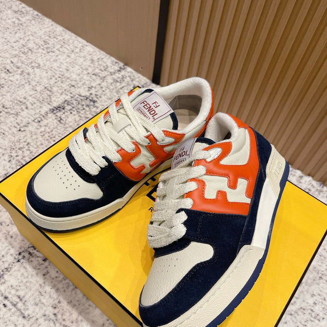 FENDI 25S MATCH SNEAKERS IN MULTICOLOR CALFSKIN AND SUEDE STYLE 9