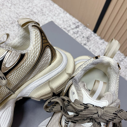 BALENCIAGA 25S 3XL SNEAKERS IN TAUPE GRAY MIX BLACK PU LEATHER