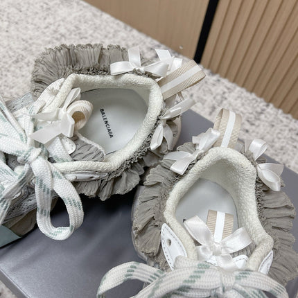 BALENCIAGA 25S 3XL SNEAKERS IN WHITE MIX GREY PU LEATHER