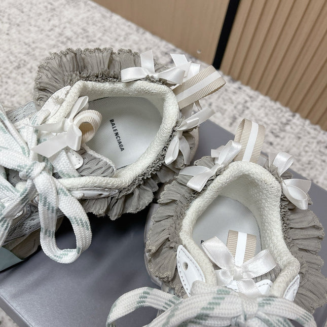 BALENCIAGA 25S 3XL SNEAKERS IN WHITE MIX GREY PU LEATHER