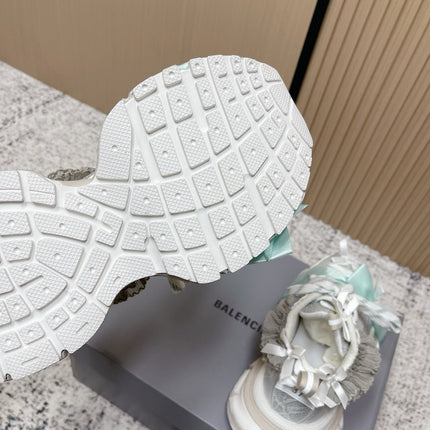 BALENCIAGA 25S 3XL SNEAKERS IN WHITE MIX GREY PU LEATHER