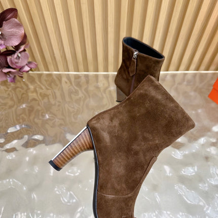 HM 25S ANKLE BOOTS 70 MM IN BROWN SUEDE