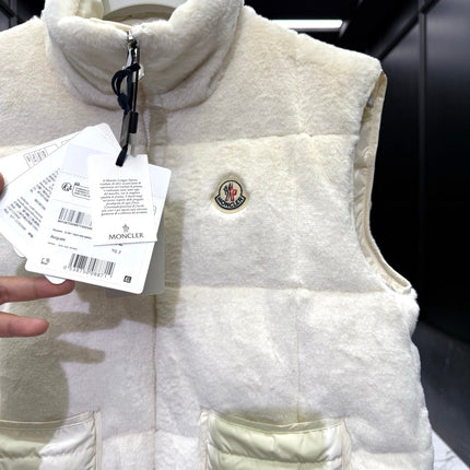 MONCLER 25S DOWN PUFFER VEST IN WHITE 013