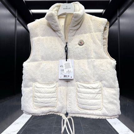 MONCLER 25S DOWN PUFFER VEST IN WHITE 013