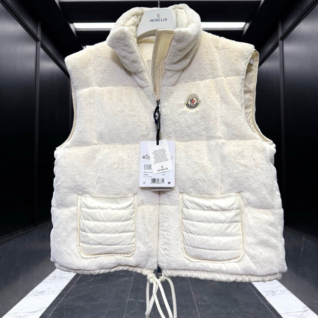 MONCLER 25S DOWN PUFFER VEST IN WHITE 013
