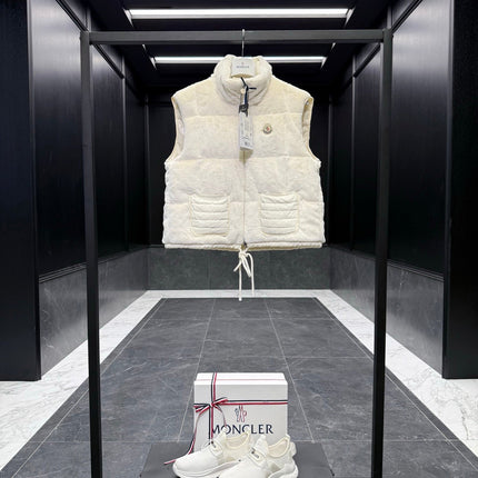 MONCLER 25S DOWN PUFFER VEST IN WHITE 013