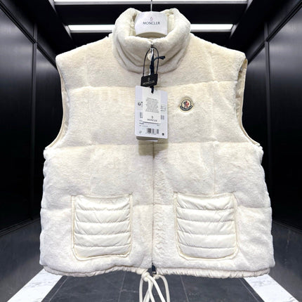 MONCLER 25S DOWN PUFFER VEST IN WHITE 013