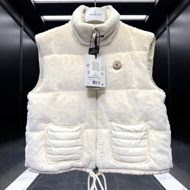 MONCLER 25S DOWN PUFFER VEST IN WHITE 013