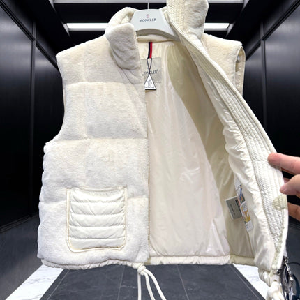 MONCLER 25S DOWN PUFFER VEST IN WHITE 013