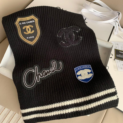 SCARF 200 CM IN BLACK PURE CASHMERE WITH STICKER 392881