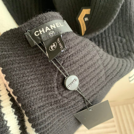 SCARF 200 CM IN BLACK PURE CASHMERE WITH STICKER 392881