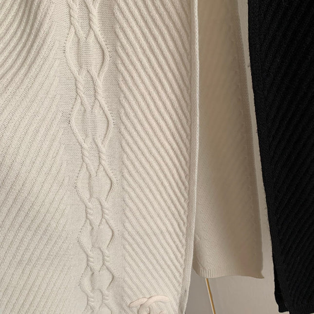 KNIT SCARF 200 CM IN WHITE CASHMERE 392882