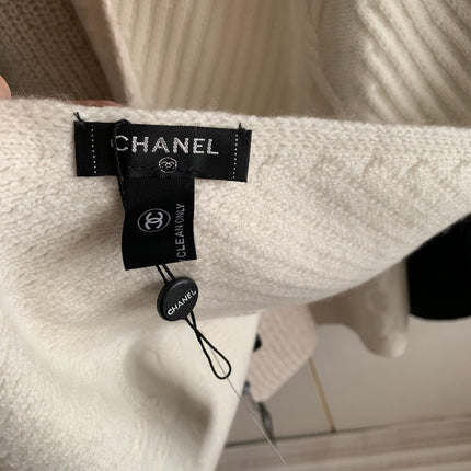 KNIT SCARF 200 CM IN WHITE CASHMERE 392882