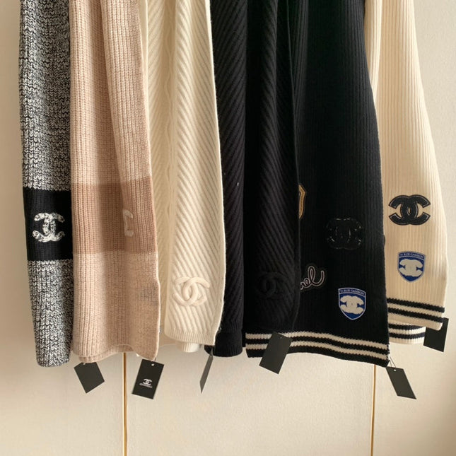 KNIT SCARF 200 CM IN WHITE CASHMERE 392882