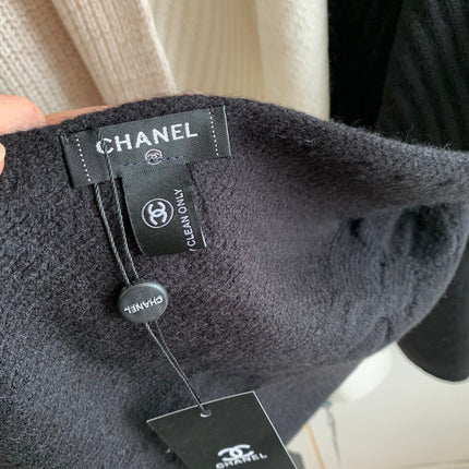 KNIT SCARF 200 CM IN BLACK CASHMERE 392883