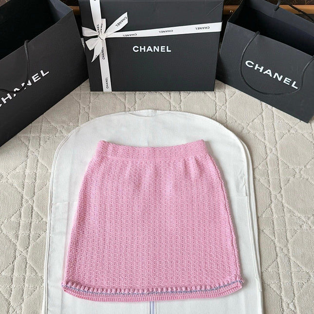 Chanel 25P Mini Skirt Pink Tweed 237296
