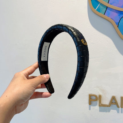 BLACK HEADBAND CALFSKIN 414425