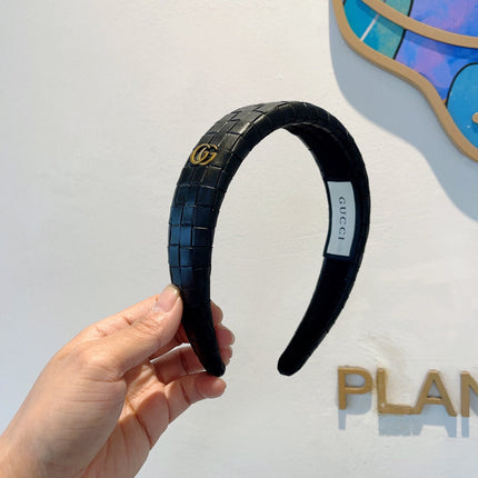 BLACK HEADBAND CALFSKIN 414425