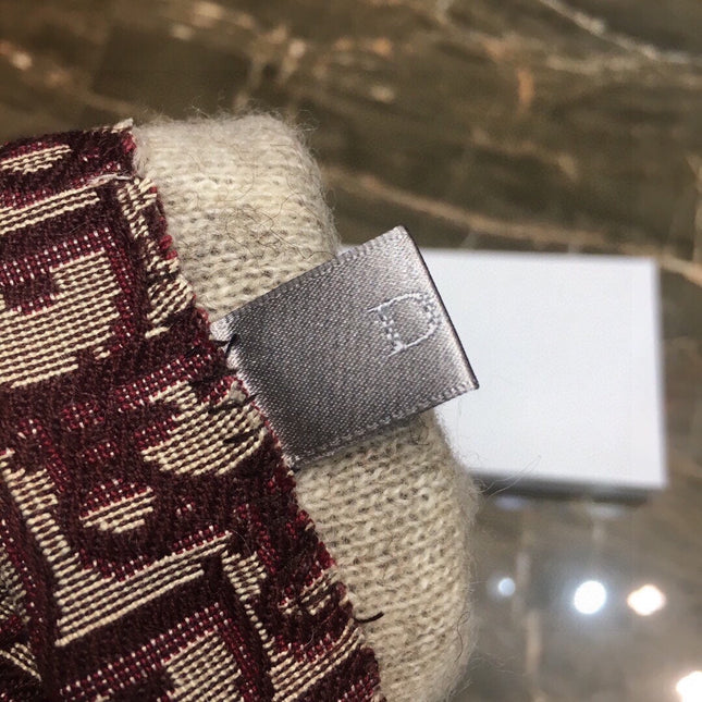 SADDLE GLOVES IN BURGUNDY RED LAMBSKIN MIX MONO JACQUARD FABRIC 427423