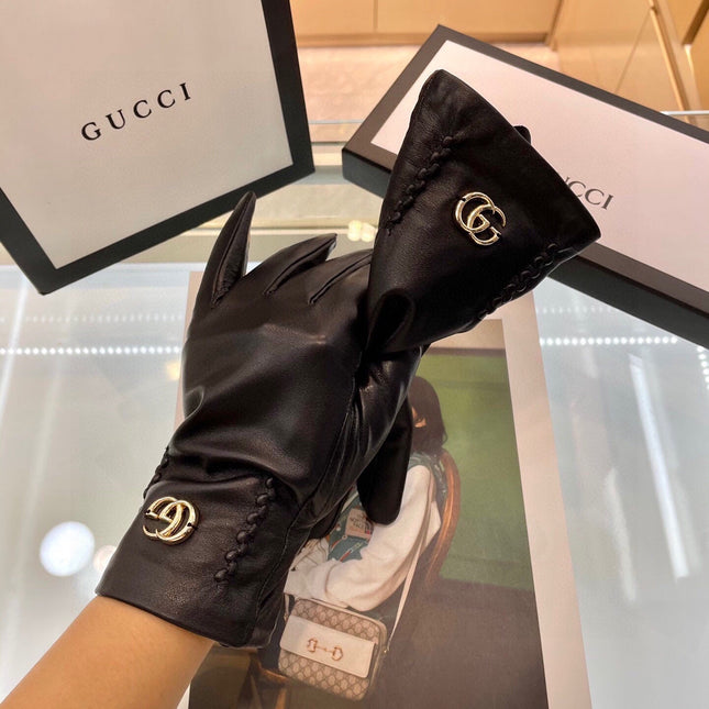 GLOVES IN BLACK LAMBSKIN AND FLEECE LINING 441830