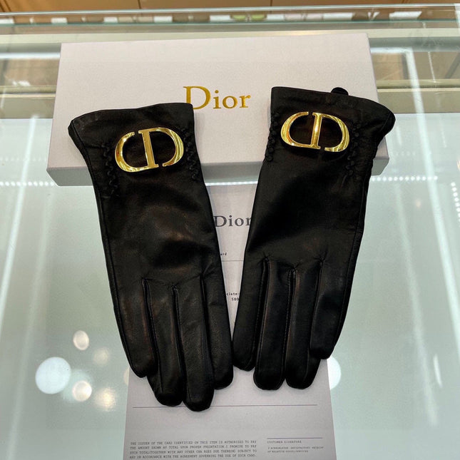 TOUCHSCREEN GLOVES IN BLACK GOATSKIN 444463