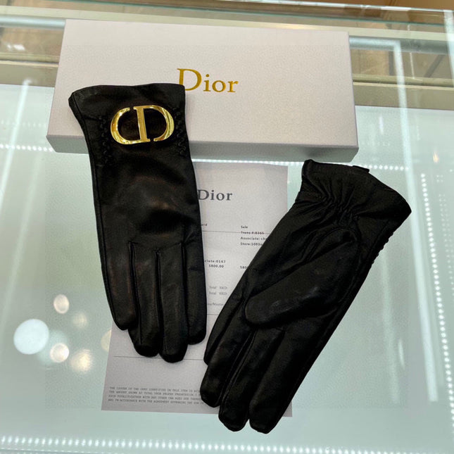 TOUCHSCREEN GLOVES IN BLACK GOATSKIN 444463