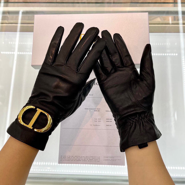 TOUCHSCREEN GLOVES IN BLACK GOATSKIN 444463