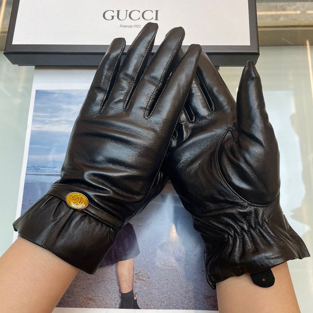 GLOVES IN BLACK TOP-GRADE LAMBSKIN 458575