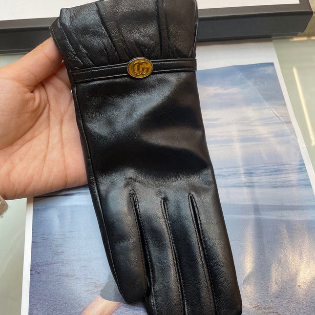 GLOVES IN BLACK TOP-GRADE LAMBSKIN 458575