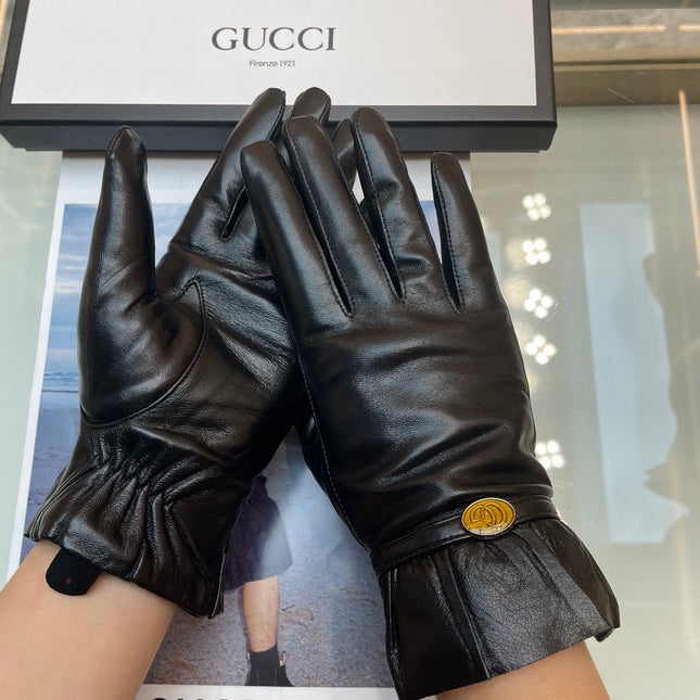 GLOVES IN BLACK TOP-GRADE LAMBSKIN 458575