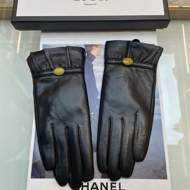 GLOVES IN BLACK TOP-GRADE LAMBSKIN 458575