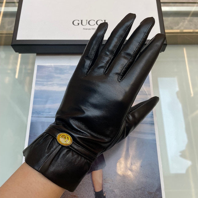 GLOVES IN BLACK TOP-GRADE LAMBSKIN 458575