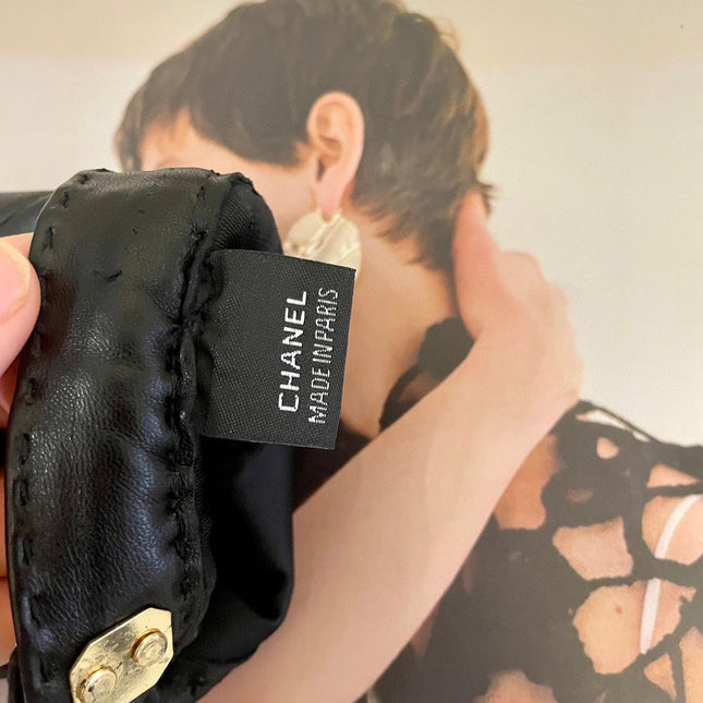 FINGERLESS GLOVES IN BLACK SHEEPSKIN 463845