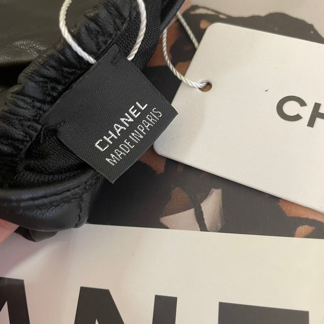 CC GLOVES IN BLACK MIX WHITE SHEEPSKIN 463850