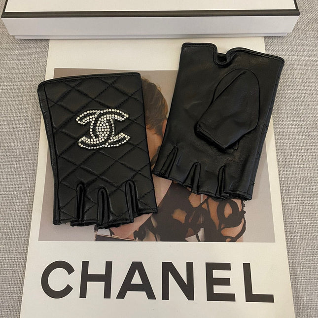 FIGERLESS GLOVES IN BLACK SHEEPSKIN 463851