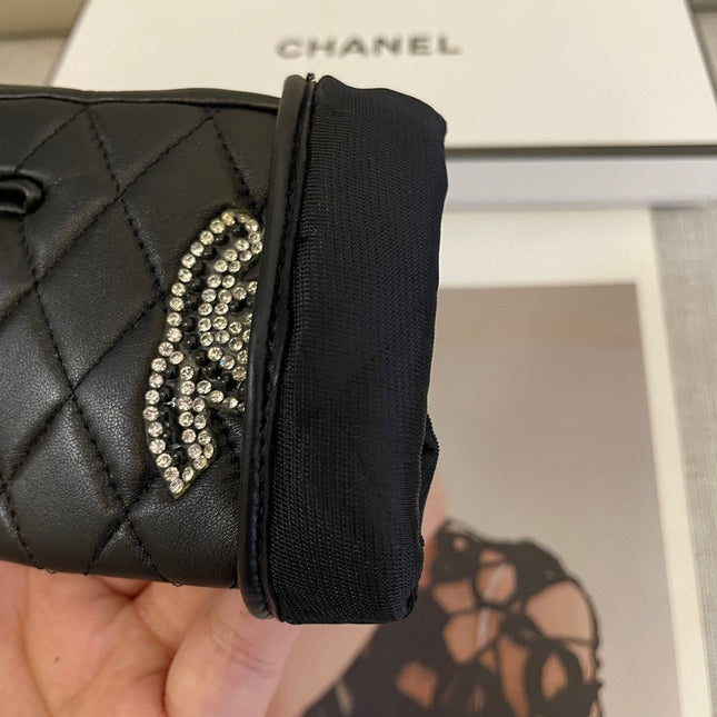 FIGERLESS GLOVES IN BLACK SHEEPSKIN 463851