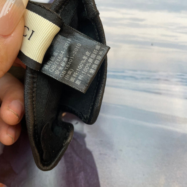 FINGERLESS GLOVES WITH HORSEBIT IN BLACK LAMBSKIN 463853