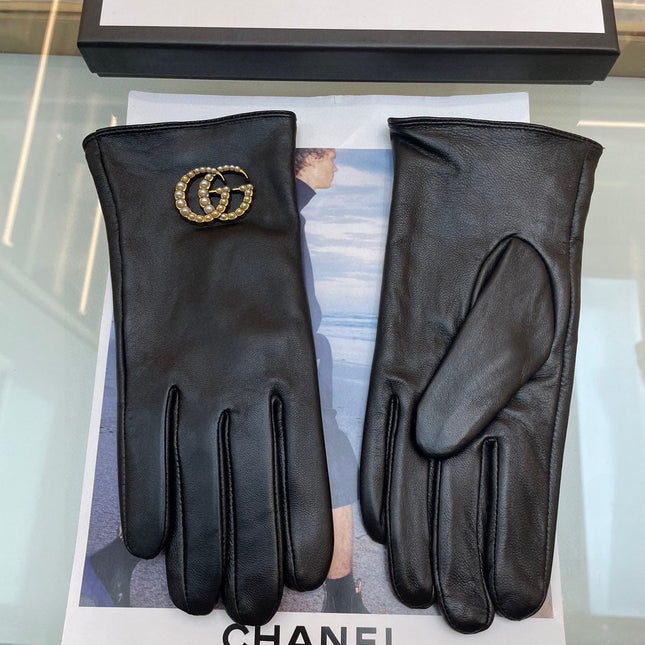 GLOVES IN BLACK LAMBSKIN AND FLEECE LINING 465050