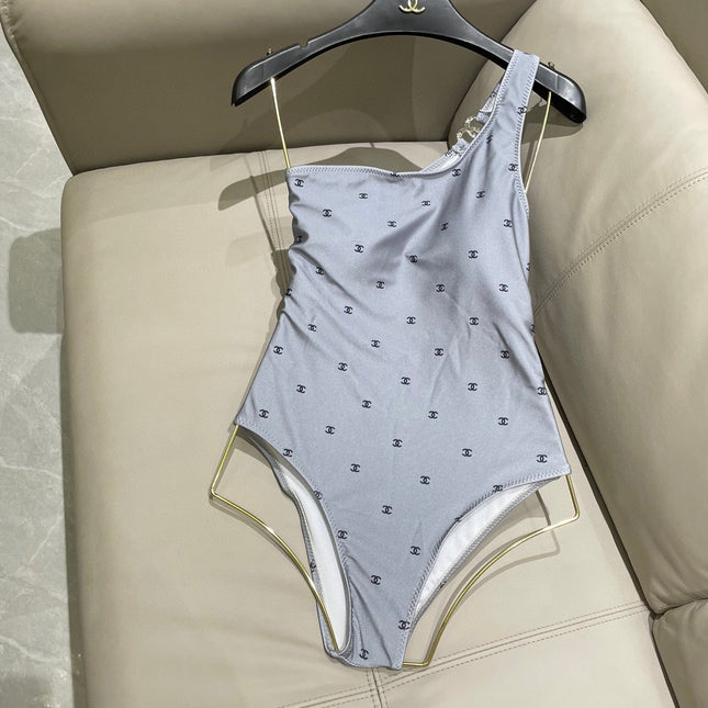 CC BIKINI SWIMSUIT SET IN GREY AND BLACK 593032