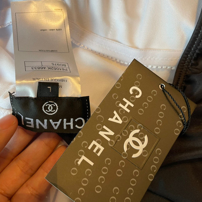 CC BIKINI SWIMSUIT SET IN BLACK AND WHITE 613718