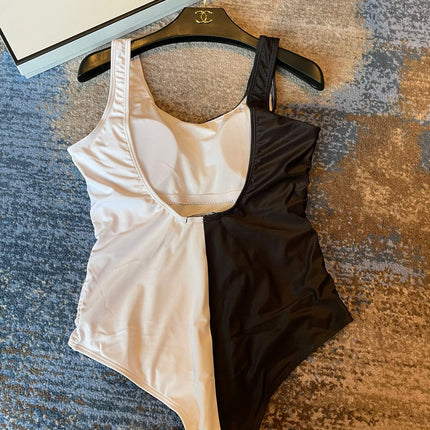 CC BIKINI SWIMSUIT SET IN BLACK AND WHITE 613718