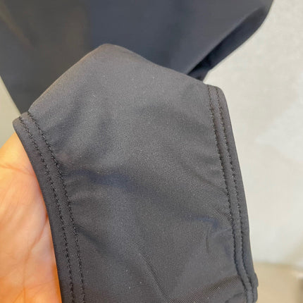 CC BIKINI SWIMSUIT SET IN BLACK AND WHITE TRIM WHITE WAIST TIE DETAIL 613721