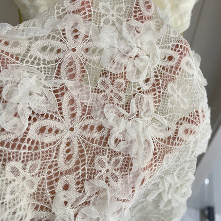 CC BIKINI SWIMSUIT SET IN WHITE LACE FABRIC 613726