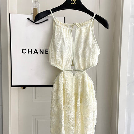 CC BIKINI SWIMSUIT SET IN WHITE LACE FABRIC 613726