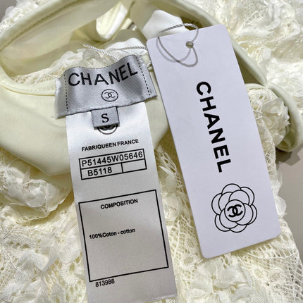 CC BIKINI SWIMSUIT SET IN WHITE LACE FABRIC 613726