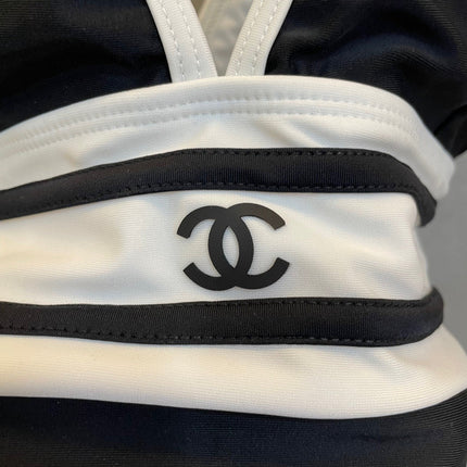 CC BIKINI SWIMSUIT SET BLACK WHITE 173343