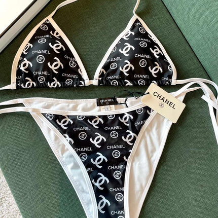 BIKINI SWIMSUIT IN BLACK AND WHITE AND PRINTED 627825