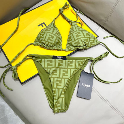 FENDI BIKINI 25S TWO PIECE IN GREEN 742660