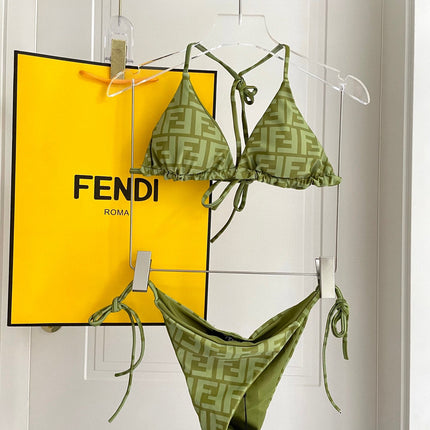 FENDI BIKINI 25S TWO PIECE IN GREEN 742660