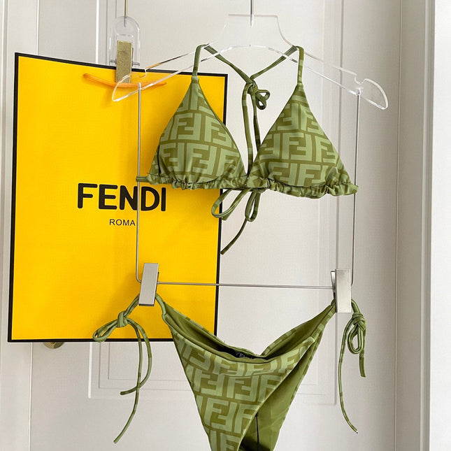 FENDI BIKINI 25S TWO PIECE IN GREEN 742660